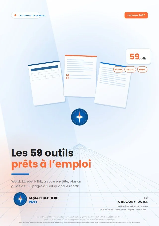Couverture des 59 outils du manuel Maîtrise d'œuvre en rénovation