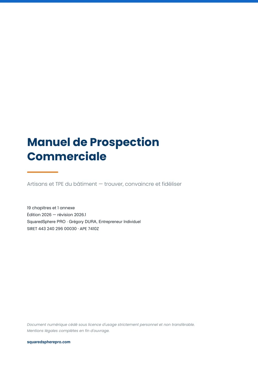 Page 3 de l’extrait du manuel Manuel de Prospection Commerciale