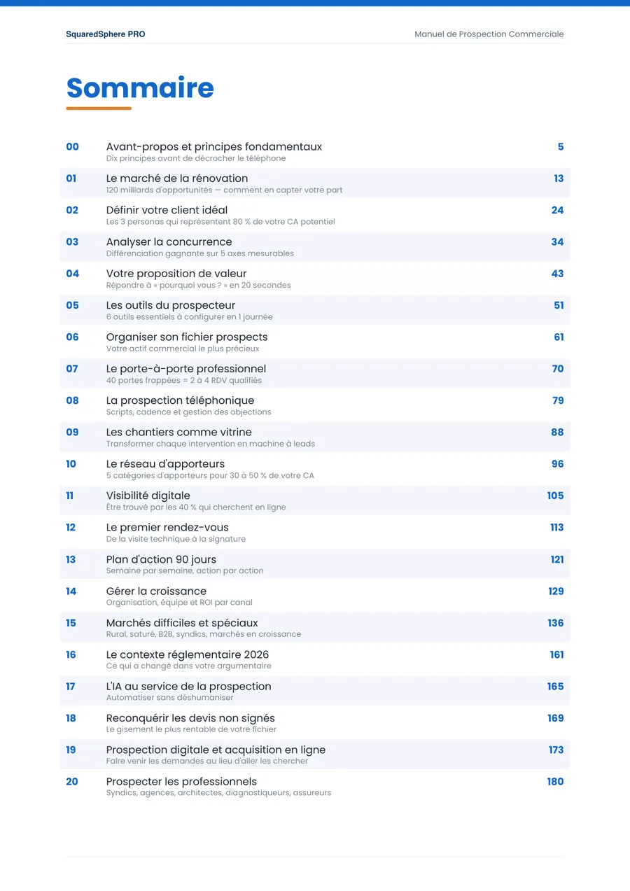 Page 4 de l’extrait du manuel Manuel de Prospection Commerciale