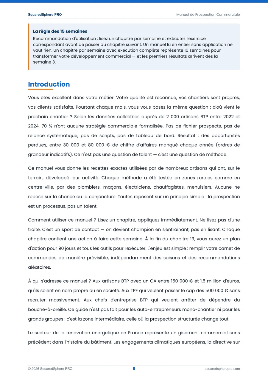 Page 9 de l’extrait du manuel Manuel de Prospection Commerciale